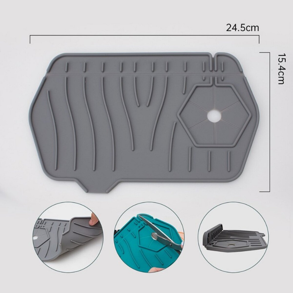 RB4 силіконовий килим для мийки сірий VALESO 24*15 Коломыя - изображение 2