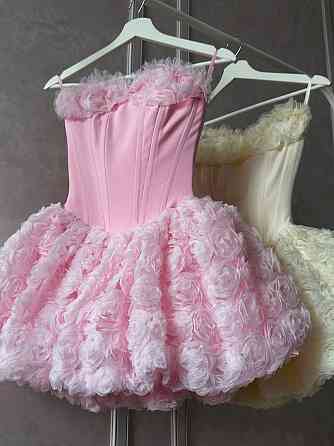 Женское стильное элегантное романтическое корсетное платье костюмное+фатин розы Розовый, 44/46 Одесса