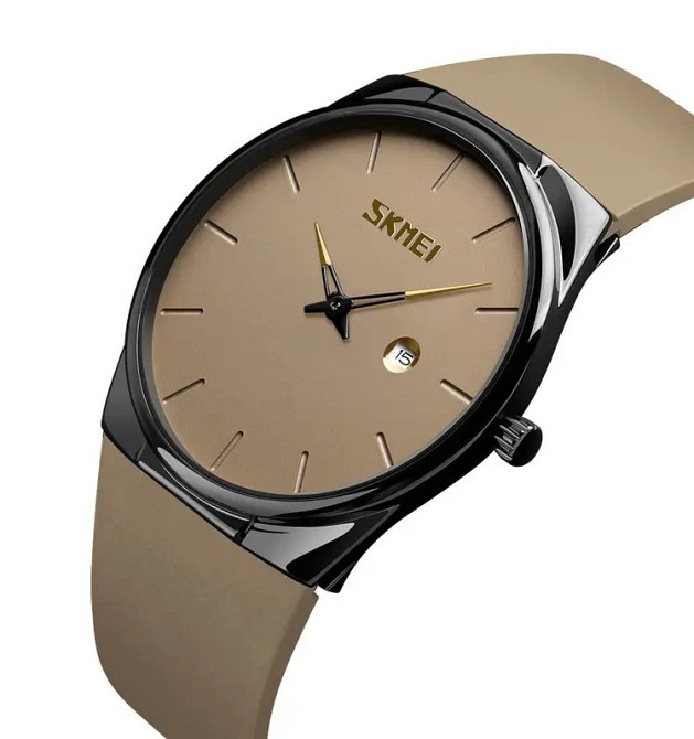 Наручные кварцевые часы Skmei 1509 коричневые Винница - изображение 2