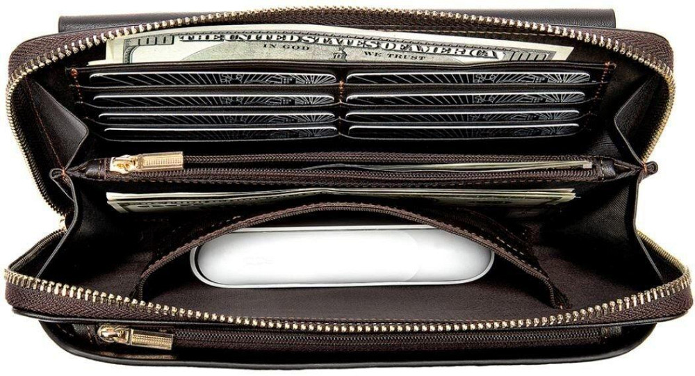 Чоловік клатч-барсетка з ремінцем на руку Vintage 14654 Чорний Київ - фото 6