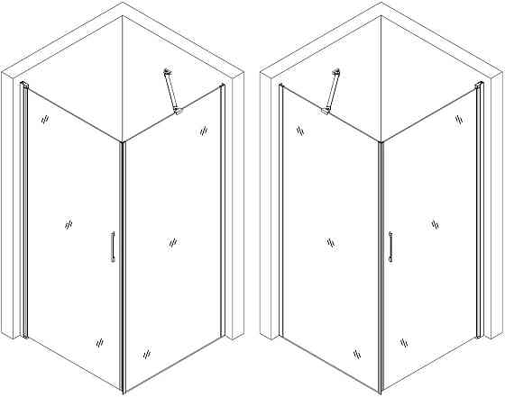 Душова квадратна кабіна без піддона LYNA N90TC (N90T) BRAVO (1уп.) Київ