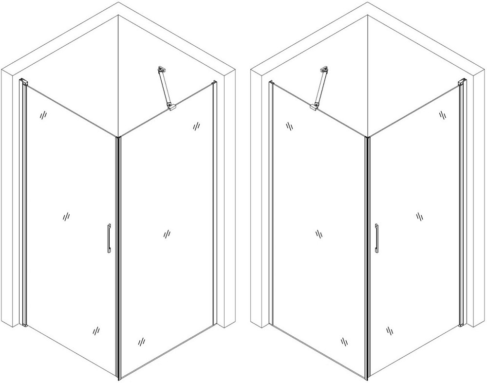 Душова квадратна кабіна без піддона LYNA N90TC (N90T) BRAVO (1уп.) Київ - фото 2
