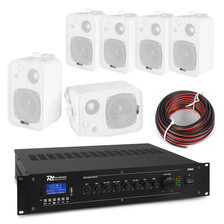 Колонка Zestaw białych głośników do muzyki w tle 6 x 4