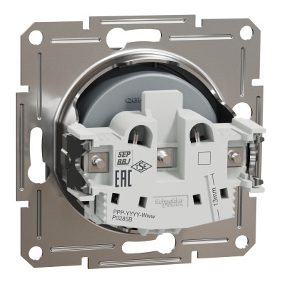 Розетка Schneider Electric ASFORA без заземлення сталь (EPH3000162) Вінниця - фото 7