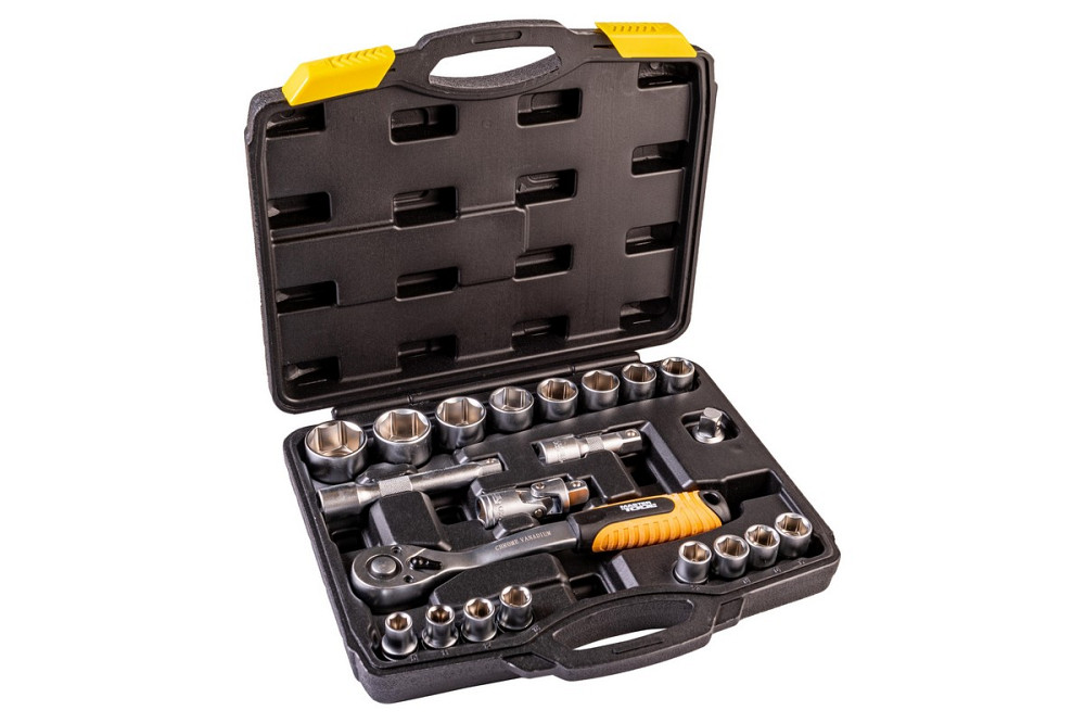 MASTERTOOL Набір інструментів MASTERTOOL PROFI ½" 21 шт 10-32 мм CrV50BV30 протиударний кейс 78 Коломия - фото 5