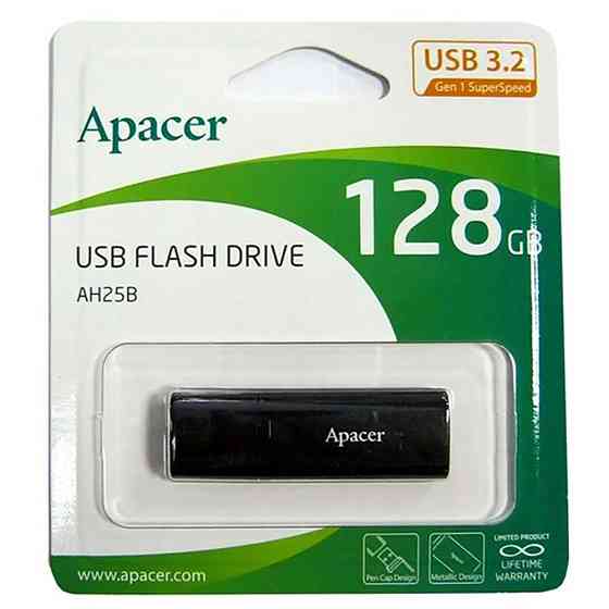 Флеш-накопичувач Apacer USB 3.2 Gen 1 AH25B 128Gb Black Київ