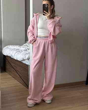 Жіночий теплий прогулянковий костюм: кофта та штани двосторонній фліс Барбі, 46/48 Одеса