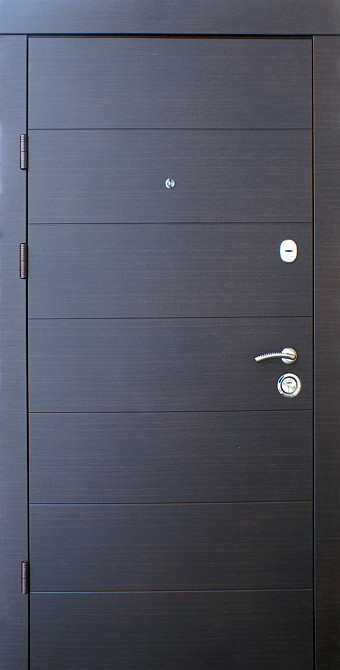 Вхідні двері Qdoors Преміум Kale Горизонталь венге темний 850х2040 мм Київ - фото 1