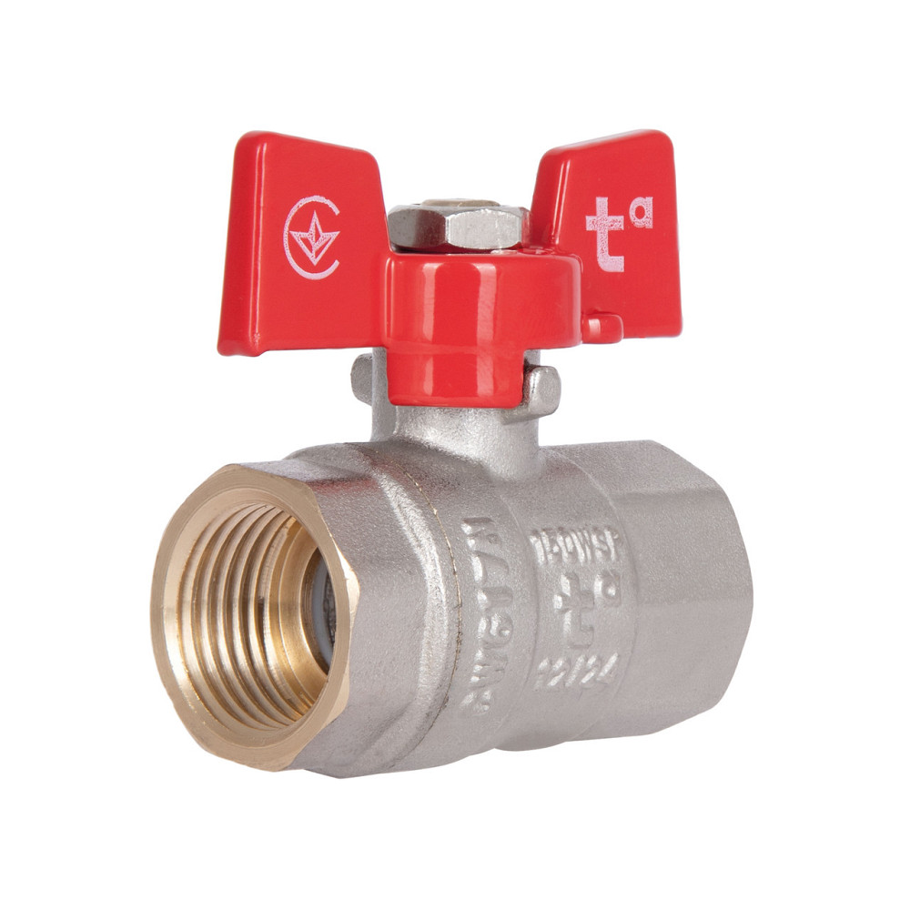 Кран кульовий Thermo Alliance Standart 1/2" ВР для води (метелик) SD602NW15PN40 Київ - фото 1
