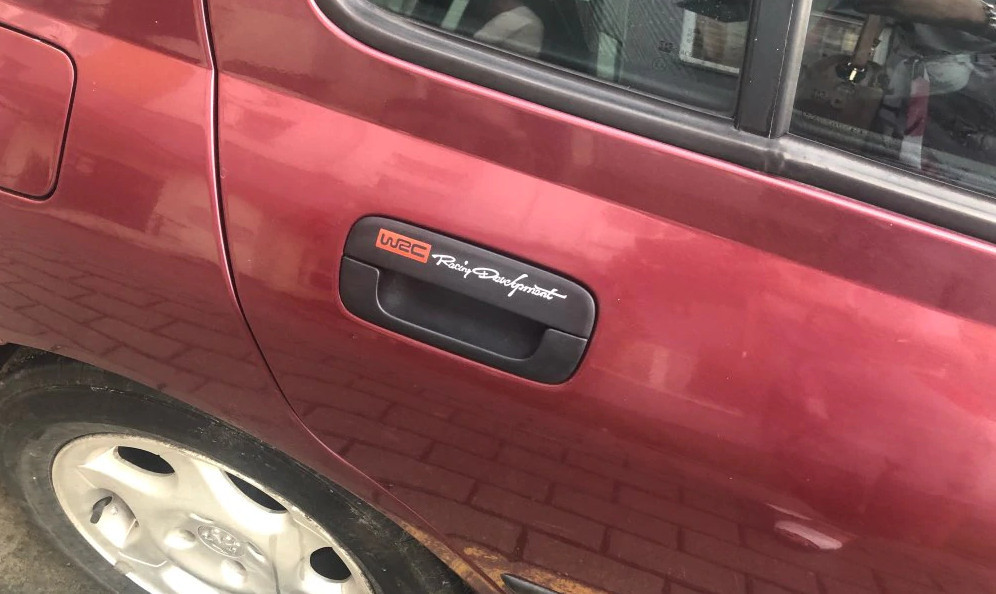 Наклейки на ручки авто № 9 Wrc Белая с красным ( с Киев - изображение 4