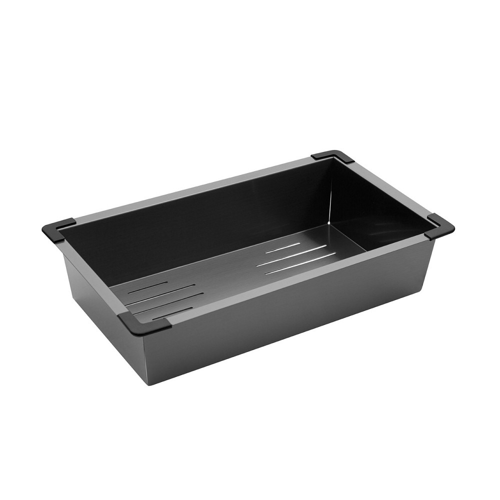 Кухонная мойка с нержавеющей стали Kroner KRP Schwarze - 63х50 HM PVD (3/1 мм) черная Киев - изображение 7