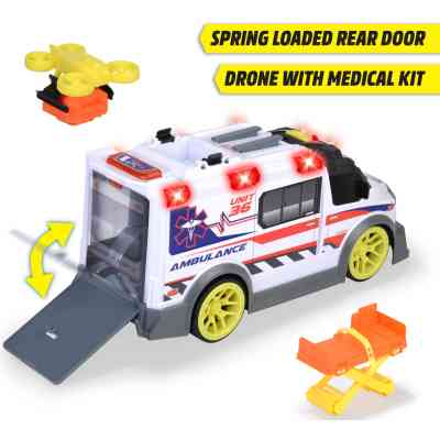 Спецтехника Dickie Toys Функциональный автомобиль Скорая помощь с аксессуарами со звуком и световыми эффектами 41 см (3307003) Вінниця