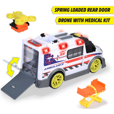 Спецтехника Dickie Toys Функциональный автомобиль Скорая помощь с аксессуарами со звуком и световыми эффектами 41 см (3307003) Вінниця - фото 2