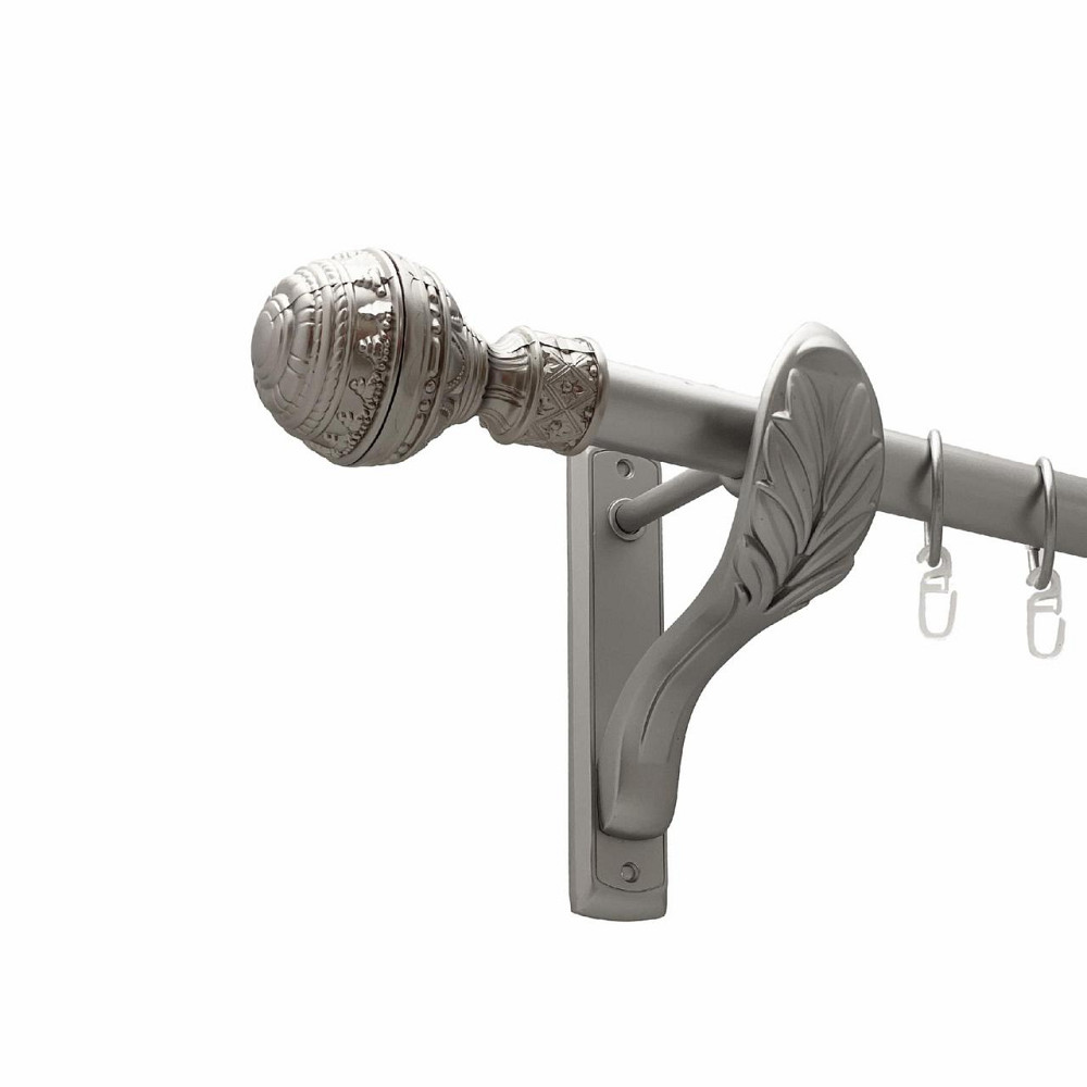 Карниз Orvit Арабеска металевий однорядний ретро гладка труба кільце металеве Сатин 25 мм 140 см (00-00027490) Львов - изображение 1