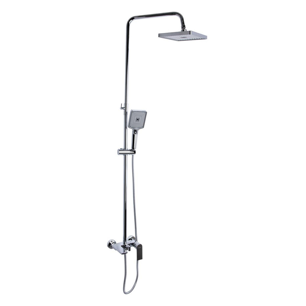 Душевая система универсальная Qtap Aries на три потребителя (с изливом) QTARI111CRM45560 Chrome Киев - изображение 1