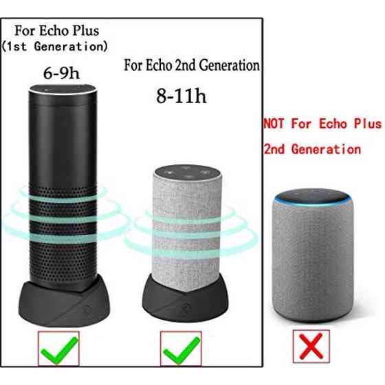 Портативная аккумуляторная база для Amazon Echo 2 / Echo Plus 1 поколение — беспроводная док-станция с USB выходом Киев