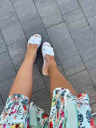 Jasmine Легкі шльопанці жіночі класичні з відкритим носком літні, натуральна шкіра Jasmine 405 Коломыя