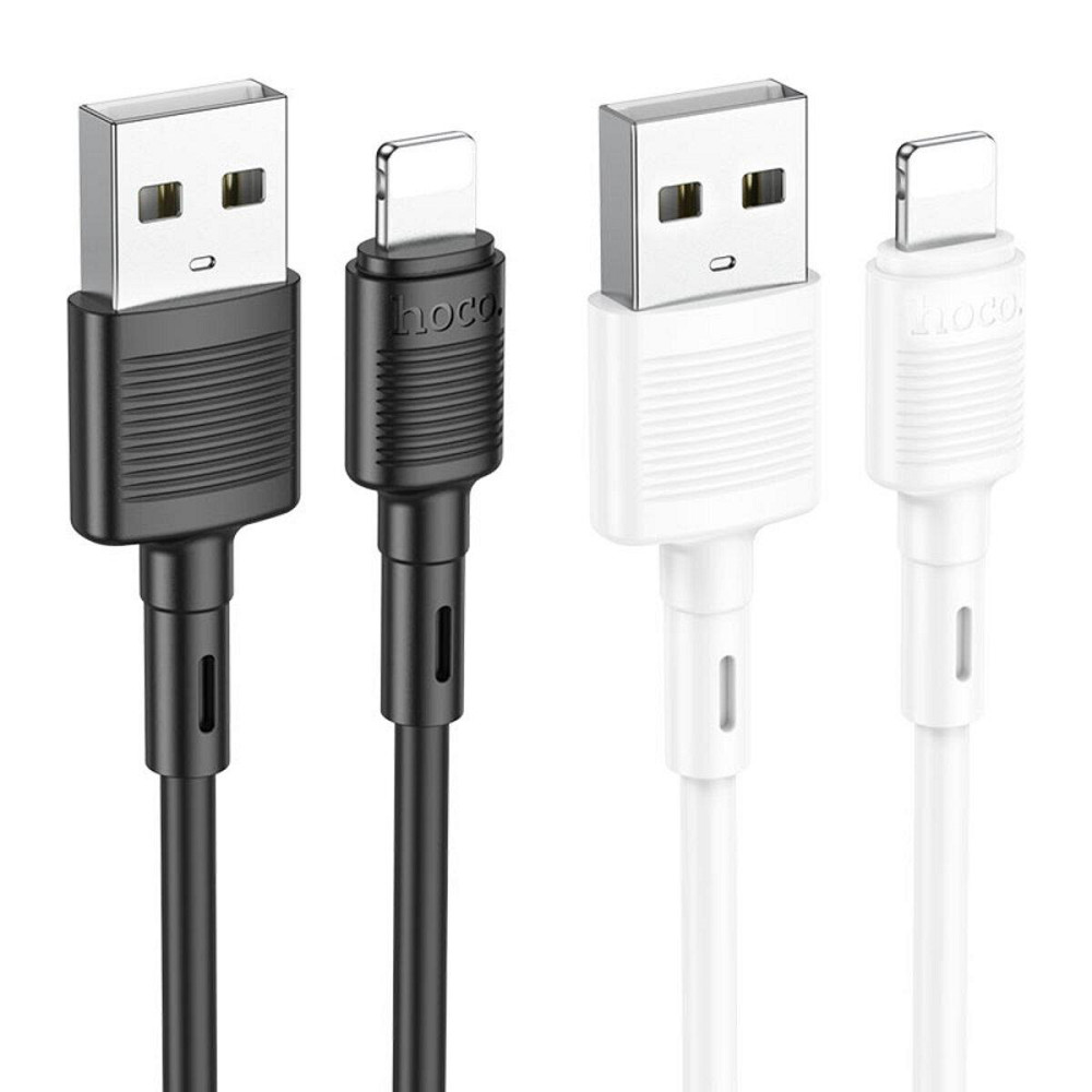 Кабель HOCO X83 USB - Lightning 2.4A, 1m, PVC, PVC разъемы, цвет черный 6931474770868 Одесса - изображение 5
