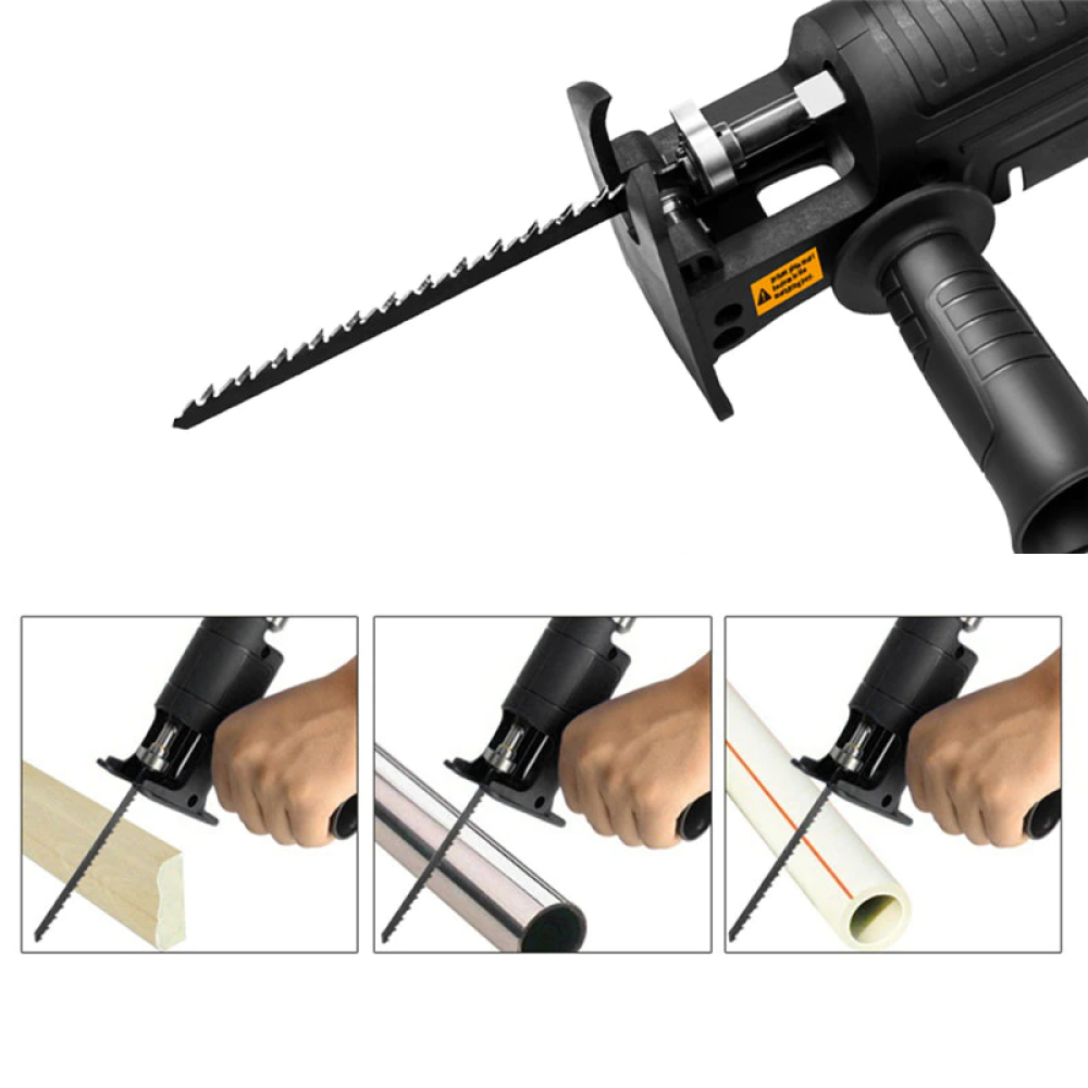 Насадка-лобзик для дриля + 3 полотна / Багатофункціональна насадка для шуруповерта зі знімним полотном Київ - фото 5