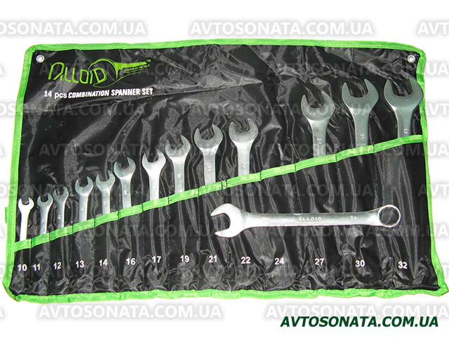 Набір ключів рожково-накидних 14 шт Alloid НК-2005-14М сумка Вінниця - фото 2