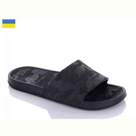 Гумові тапочки чоловічі чорні пінка, капці чоловічі шлепанці піна Одеса