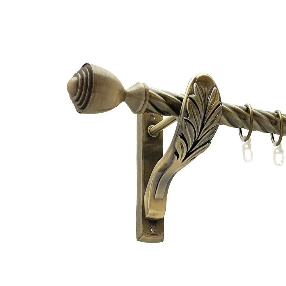 Карниз Orvit Палаціо металевий однорядний ретро скручена труба кільце металеве Антик 25 мм 240 см Львов - изображение 1