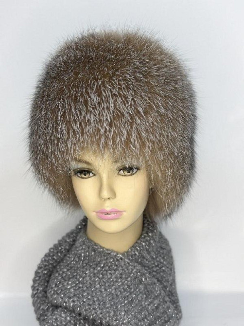Меховая шапка женская кубанка с блюфрост Золотистый Харьков - изображение 1