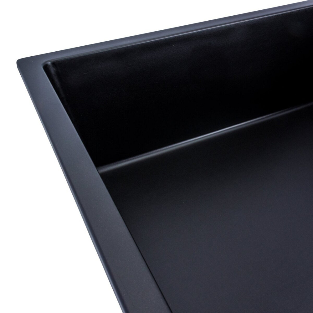 Гранітна мийка для кухні VALESO DIAMOND 8650 матова Чорний металік Коломыя - изображение 2