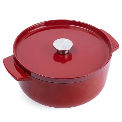 Кастрюля KitchenAid чавунна з кришкою 5,2 л Червона (CC006060-001) Винница - изображение 1