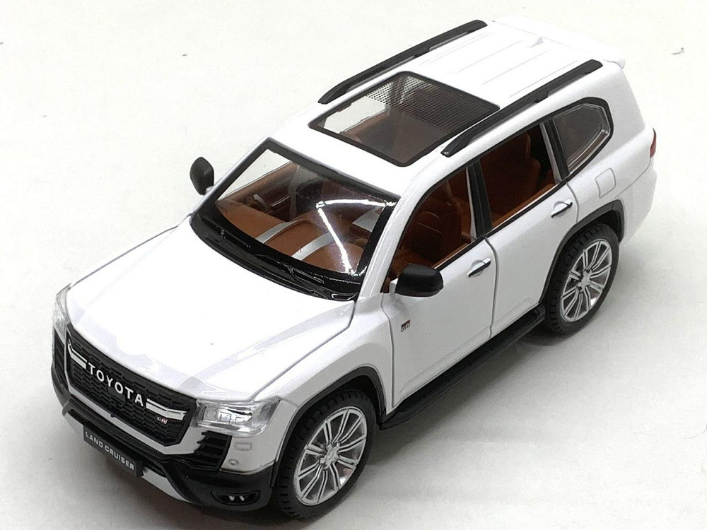 Машина Автосвіт Toyota Land Cruiser інерційна відчиняються двері капот багажник 20 см 1:24 Біла (AP-2034) Чернігів - фото 4