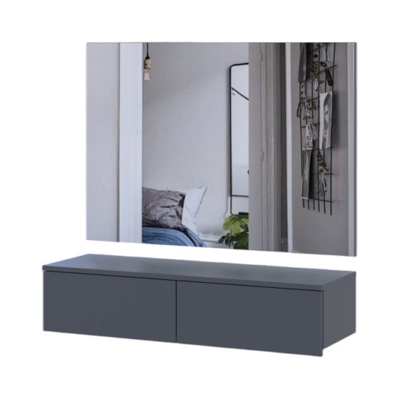 Комплект мебели Doros Левия + зеркало Графит 100х32х100 (42005236) Львов