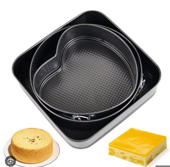 Набор разъемных форм для выпечки UNIQUE UN-1703 3в1 (24/26/28 см) круглая, квадратная, сердцевидная Одесса - изображение 7