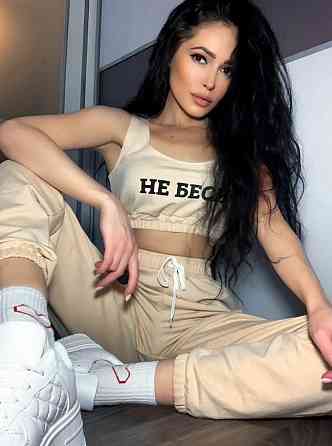 Легкий трикотажний костюм-двійка "Не беси" оптом | Розпродаж моделі Київ