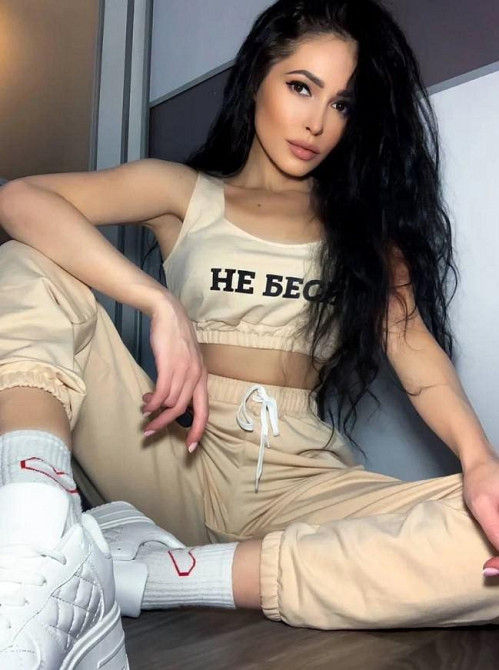 Легкий трикотажний костюм-двійка "Не беси" оптом | Розпродаж моделі Київ - фото 2