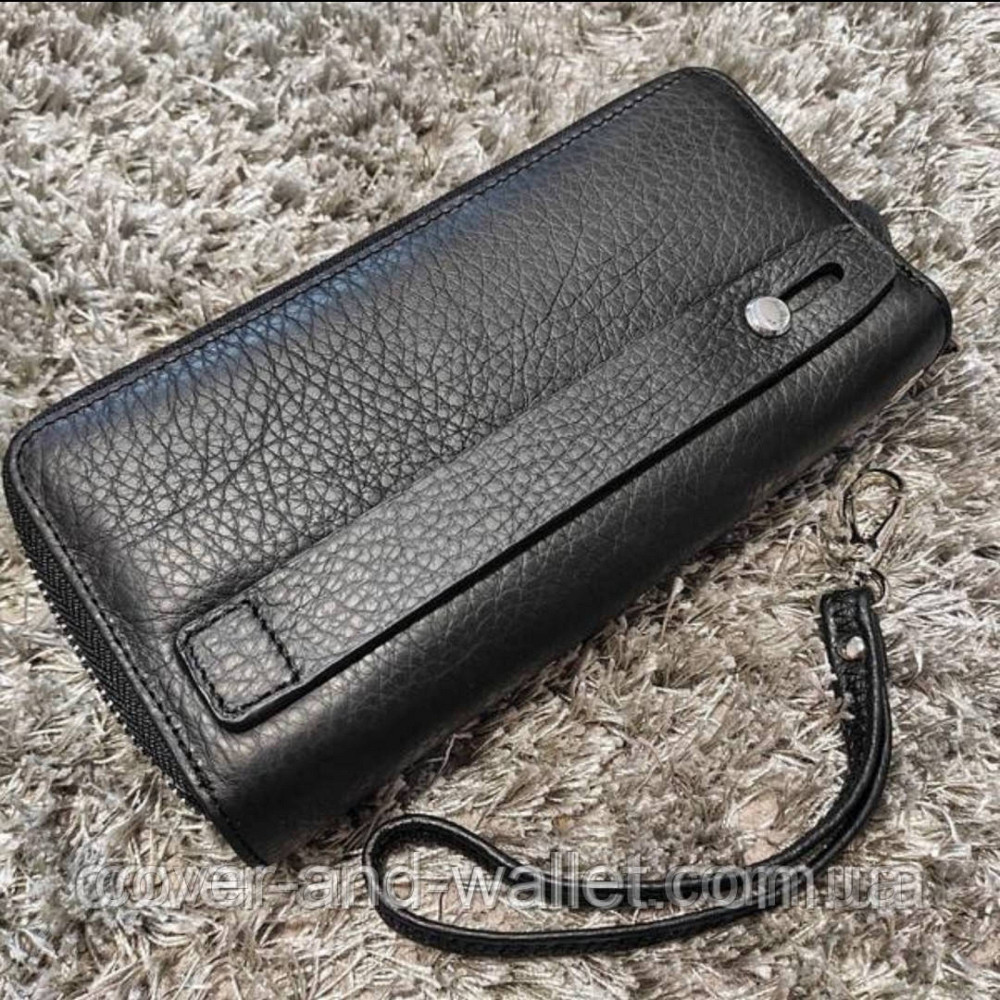 Мужской кожаный клатч кошелёк на две молнии Marco Coverna M39-3 Киев - изображение 7