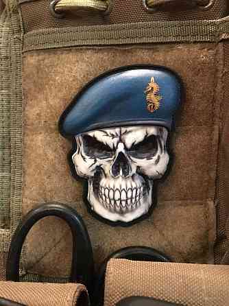 3D патч \ шеврон “Череп у береті 73 морський центр ССО ВМС” Запоріжжя