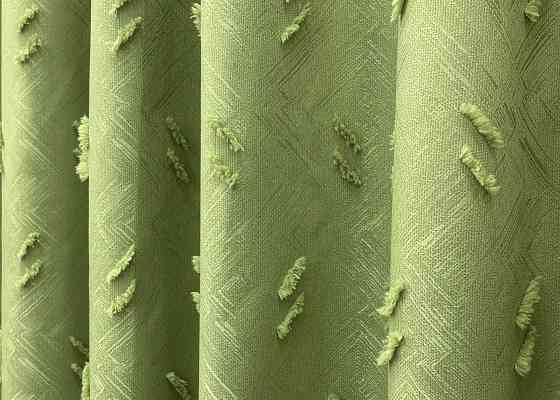 Шторная ткань Лен Букле цвет оливковий 1889ш Киев