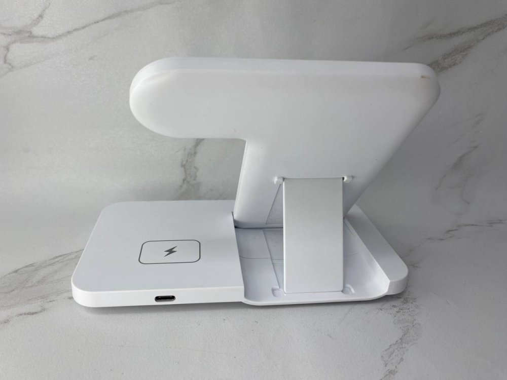Б/в Швидка бездротова зарядка 15W 3в1 для телефону iPhone/навушників AirPods/годин Apple Watch складана Київ - фото 5
