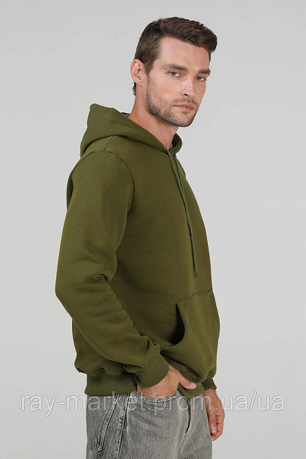 Худі базове утеплене Ray Basic чоловіче хакі (U0401M-Khaki) S Київ - фото 2