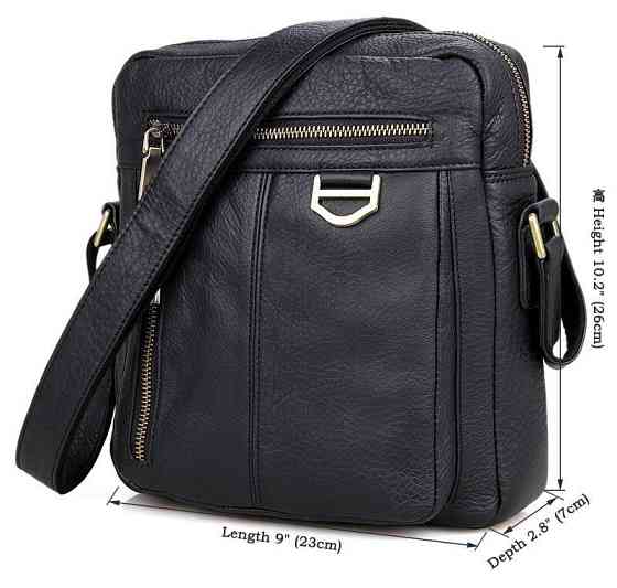 Сумка чоловіча Vintage 14436 через плече Чорна Київ