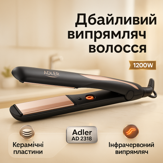 Праска для видалення посічених кінчиків Adler AD 2318 120Вт, Ергономічна праска-випрямляч VD-84 Львів
