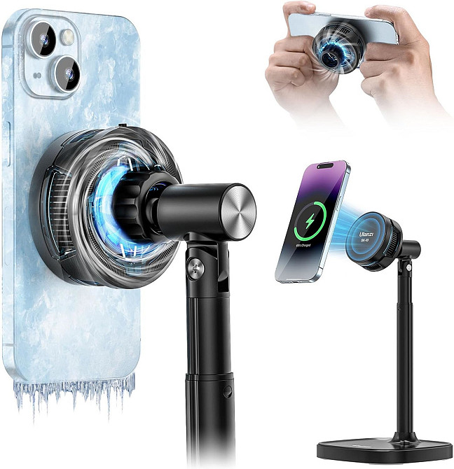 Подставка для iPhone магнитная беспроводная зарядка и охлаждение MagSafe Ulanzi SK-10 Киев - изображение 2