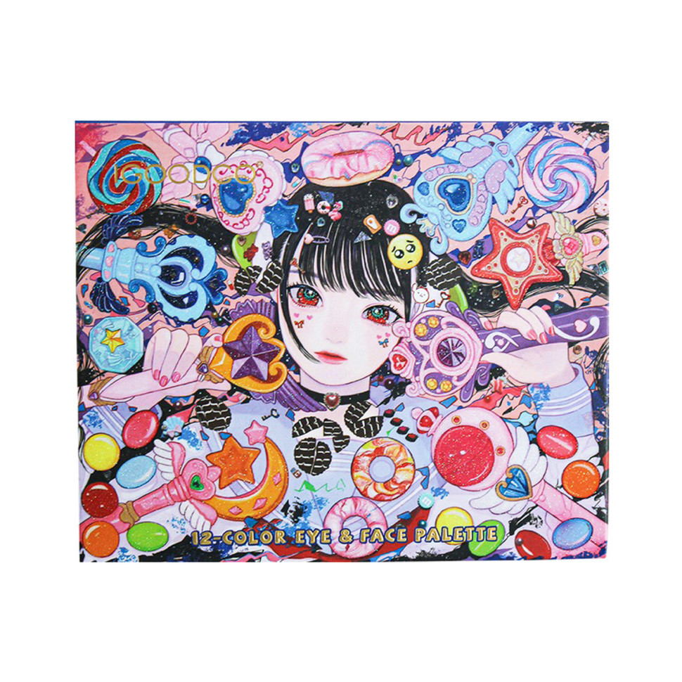 Детская палетка теней для век IG2943, 12 цветов, с аппликатором Винница - изображение 1