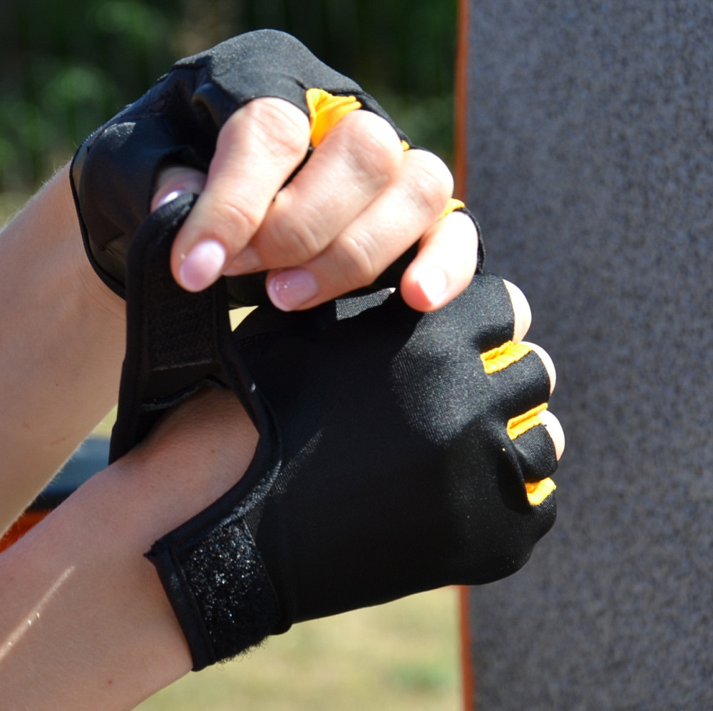 Рукавички для фітнесу MadMax MFG-251 Rainbow Orange XS Кам'янське - фото 10