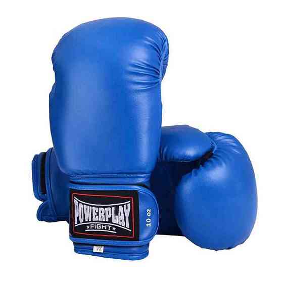 Боксерські рукавиці PowerPlay 3004 Classic Сині 18 унцій Кам'янське