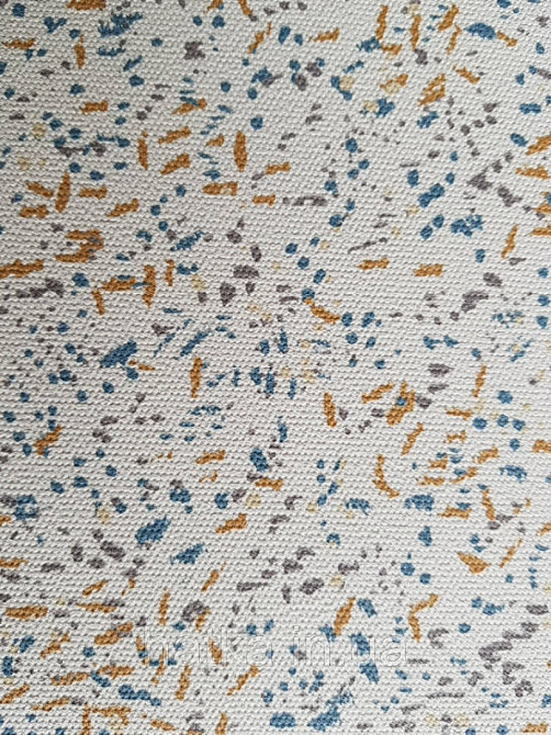 Шпалери вінілові Lutece Melody 51196901 для дитячої абстракції точки мазки журавлини сині коричневі на білому Київ - фото 3