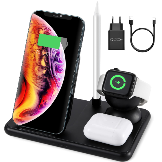 Безпровідна зарядка 4в1 15W Fahzon для Apple Луцк