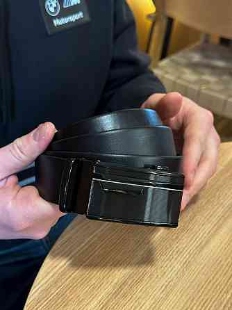 Чоловічий шкіряний ремінь з автоматичною пряжкою Київ