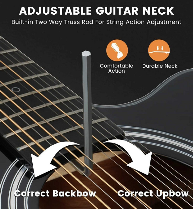 Гитара электро-акустическая 12-тититрунная Fesley FDET280C (комплект) Харьков - изображение 3