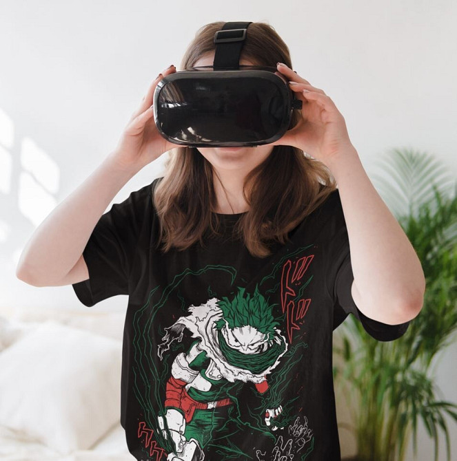 Футболка аниме Моя геройская академия оверсайз (S/M/L) Черний AnimeJ1028 Днепр - изображение 3